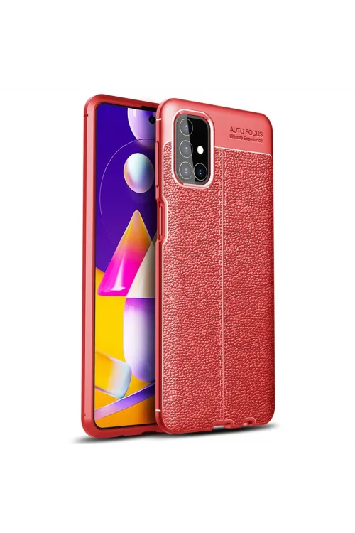 Samsung Galaxy M31s Kılıf Auto Focus Kapak - Kırmızı