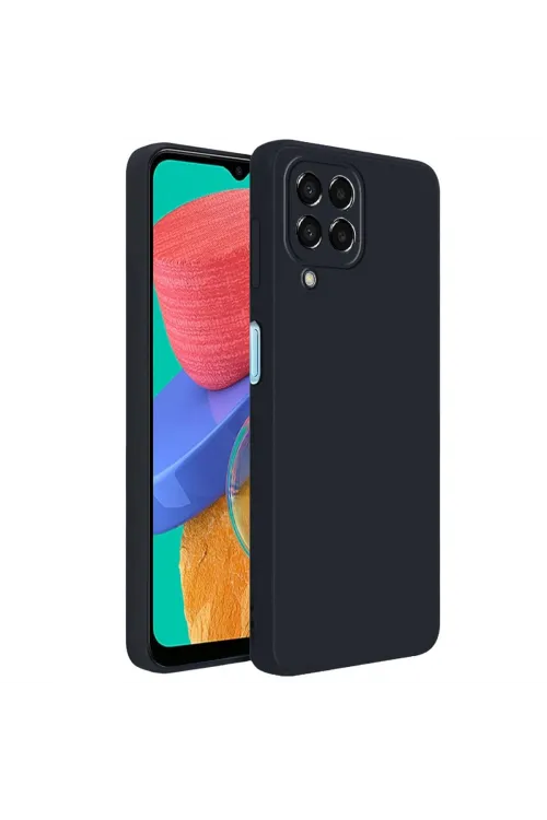 Samsung Galaxy M33 Kılıf First Silikon - Siyah