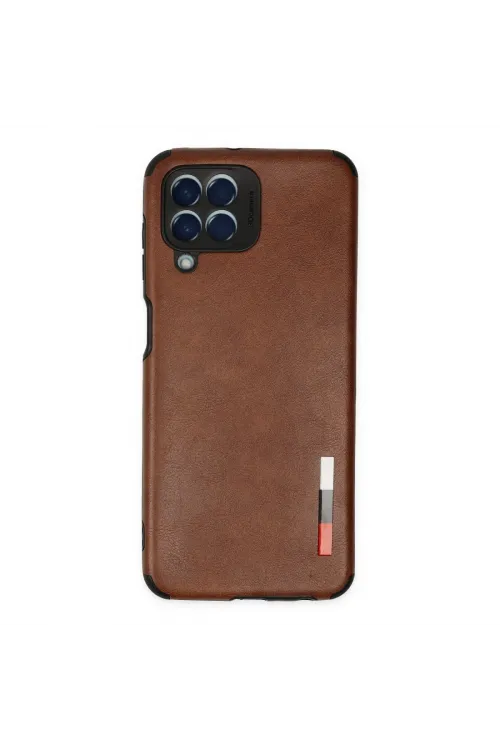 Samsung Galaxy M33 Kılıf Loop Deri Silikon - Kahverengi