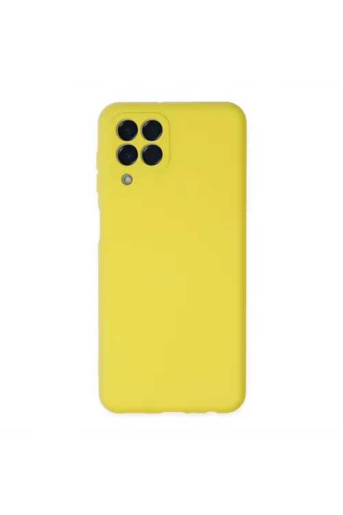 Samsung Galaxy M33 Kılıf Nano İçi Kadife Silikon - Sarı