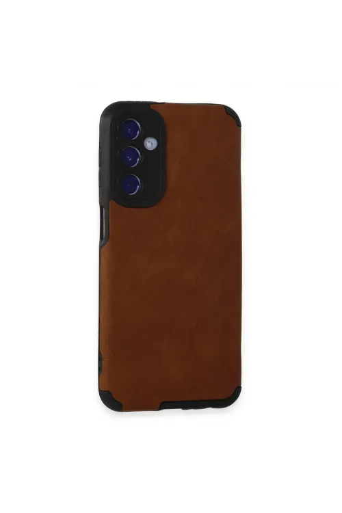 Samsung Galaxy M34 5g Kılıf Loop Deri Silikon - Kahverengi