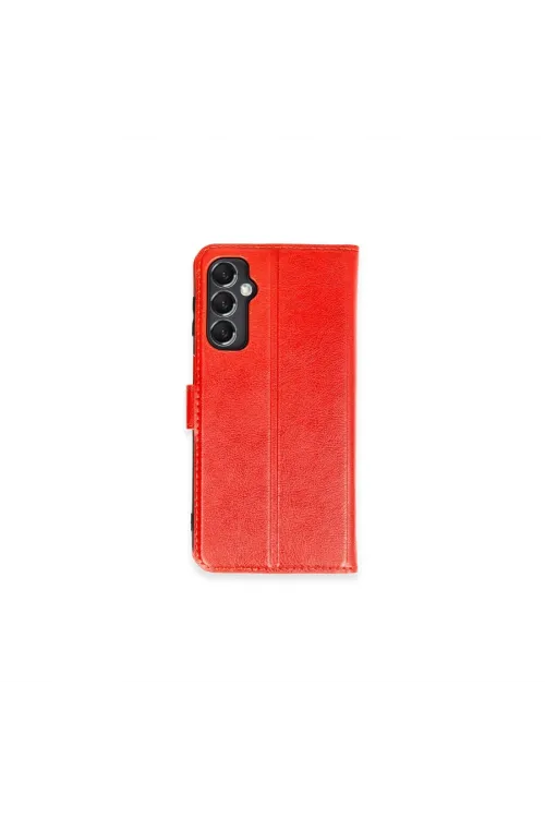 Samsung Galaxy M34 5g Kılıf Trend S Plus Kapaklı Kılıf - Kırmızı