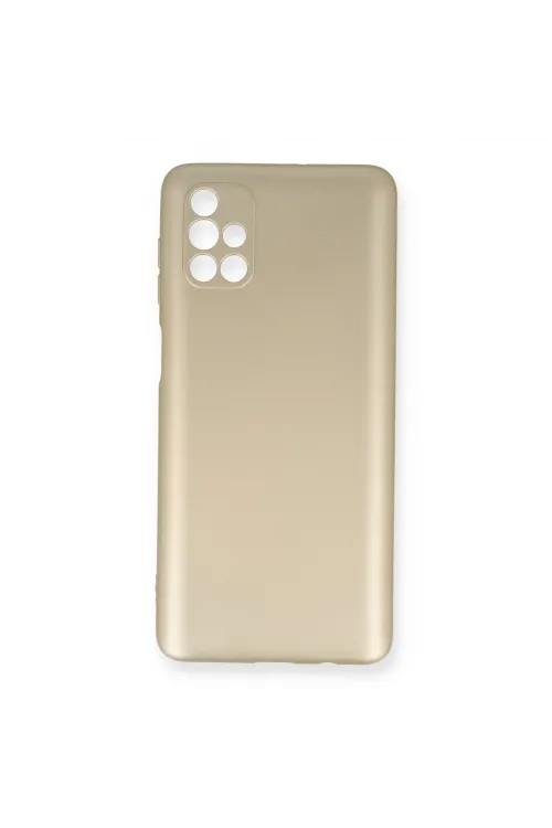 Samsung Galaxy M51 Kılıf First Silikon - Gold