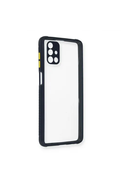 Samsung Galaxy M51 Kılıf Miami Şeffaf Silikon - Lacivert