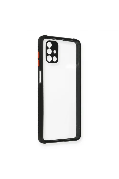 Samsung Galaxy M51 Kılıf Miami Şeffaf Silikon - Siyah