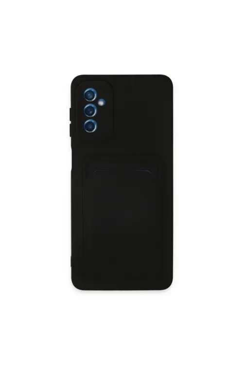 Samsung Galaxy M52 5g Kılıf Kelvin Kartvizitli Silikon - Siyah