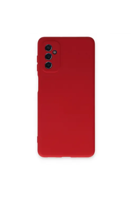 Samsung Galaxy M52 5g Kılıf Nano İçi Kadife Silikon - Kırmızı