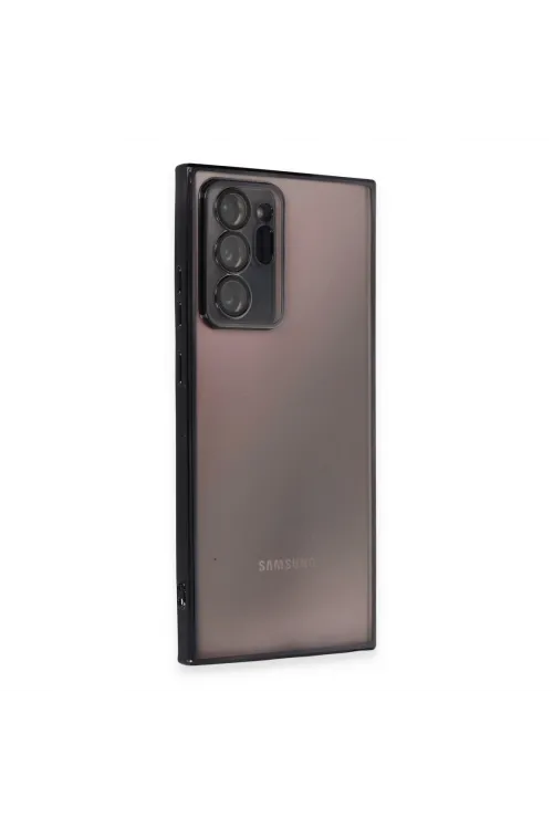 Samsung Galaxy Note 20 Ultra Kılıf Razer Lensli Silikon - Siyah