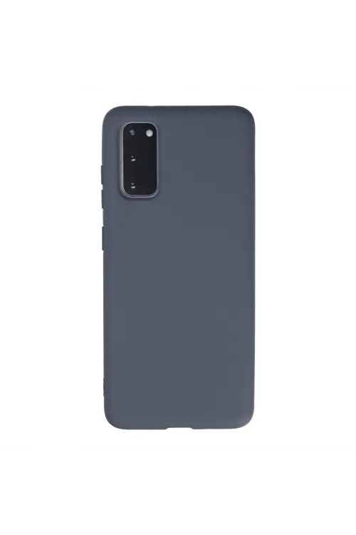 Samsung Galaxy S20 Kılıf Nano İçi Kadife Silikon - Gri