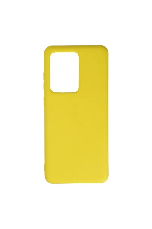 Samsung Galaxy S20 Ultra Kılıf Nano İçi Kadife Silikon - Sarı