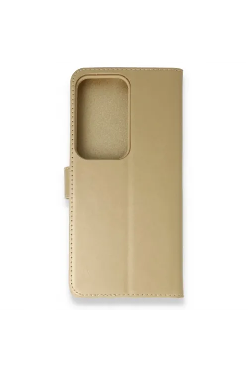 Samsung Galaxy S20 Ultra Trend S Plus Kapaklı Kılıf - Gold