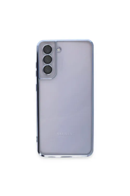 Samsung Galaxy S21 Fe Kılıf Razer Lensli Silikon - Açık Mavi