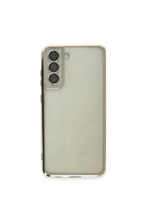 Samsung Galaxy S21 Fe Kılıf Razer Lensli Silikon - Gold