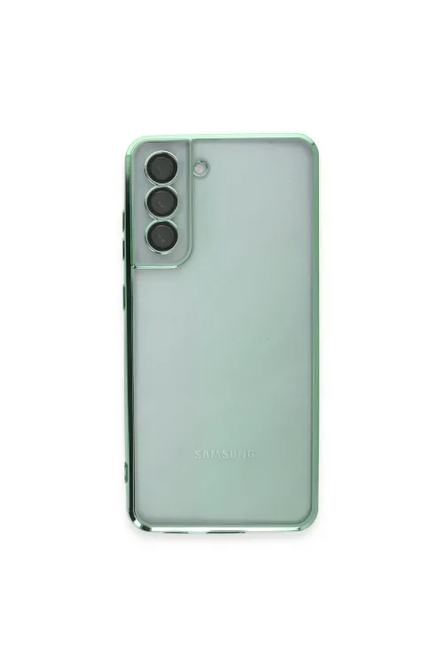 Samsung Galaxy S21 Fe Kılıf Razer Lensli Silikon - Yeşil