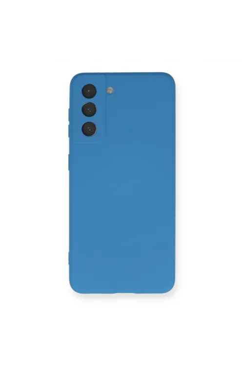 Samsung Galaxy S21 Kılıf Nano İçi Kadife Silikon - Mavi