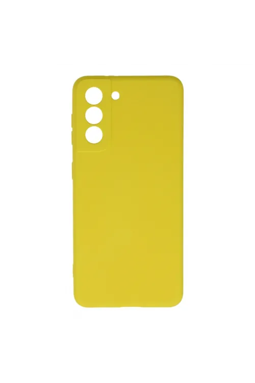 Samsung Galaxy S21 Kılıf Nano İçi Kadife Silikon - Sarı