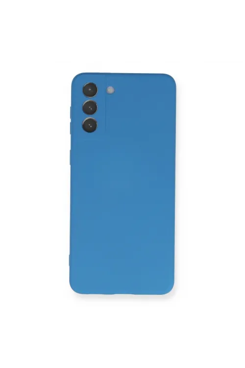 Samsung Galaxy S21 Plus Kılıf Nano İçi Kadife Silikon - Mavi
