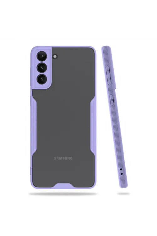 Samsung Galaxy S21 Plus Kılıf Platin Silikon - Lila