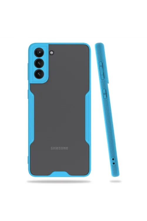 Samsung Galaxy S21 Plus Kılıf Platin Silikon - Mavi