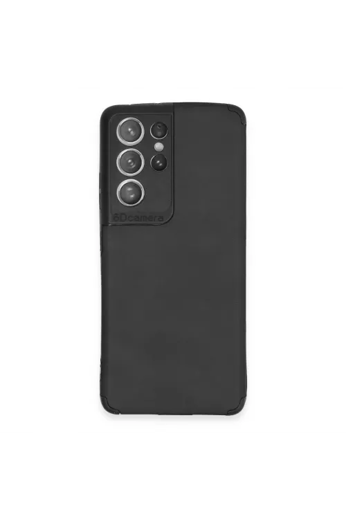 Samsung Galaxy S21 Ultra Kılıf Loop Deri Silikon - Siyah