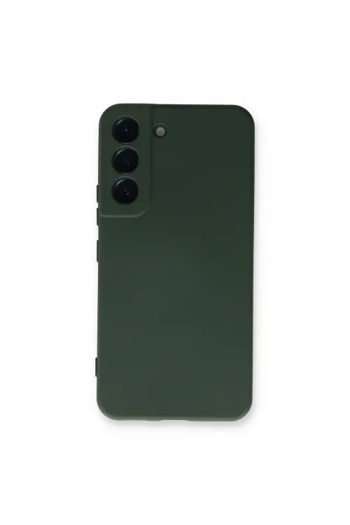 Samsung Galaxy S22 Plus Kılıf Nano İçi Kadife Silikon - Koyu Yeşil