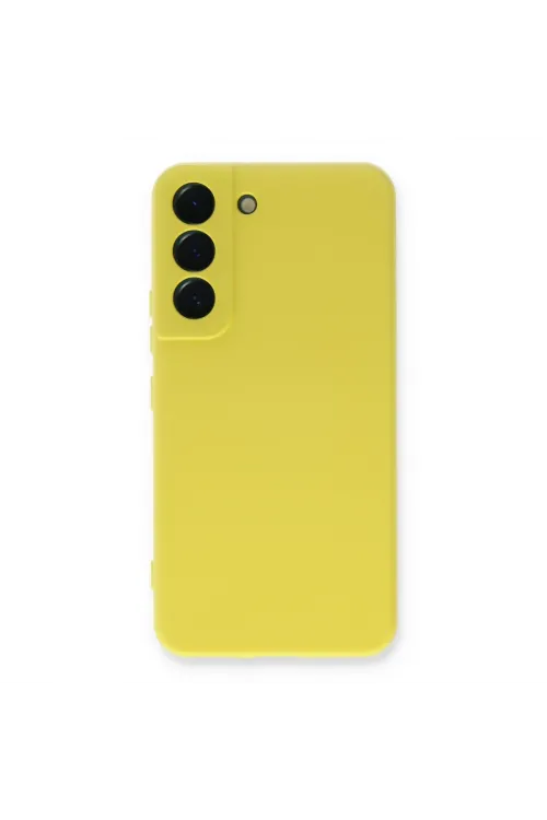 Samsung Galaxy S22 Plus Kılıf Nano İçi Kadife Silikon - Sarı