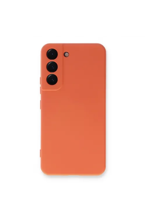 Samsung Galaxy S22 Plus Kılıf Nano İçi Kadife Silikon - Turuncu