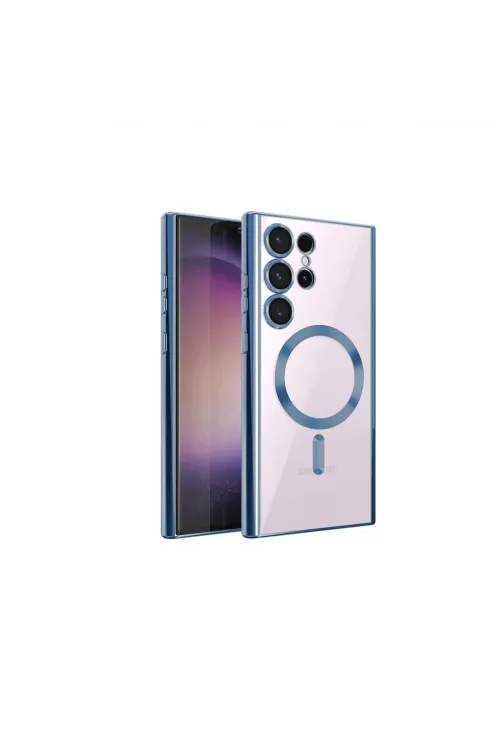 Samsung Galaxy S22 Ultra Kılıf Kross Magneticsafe Kapak - Sierra Blue