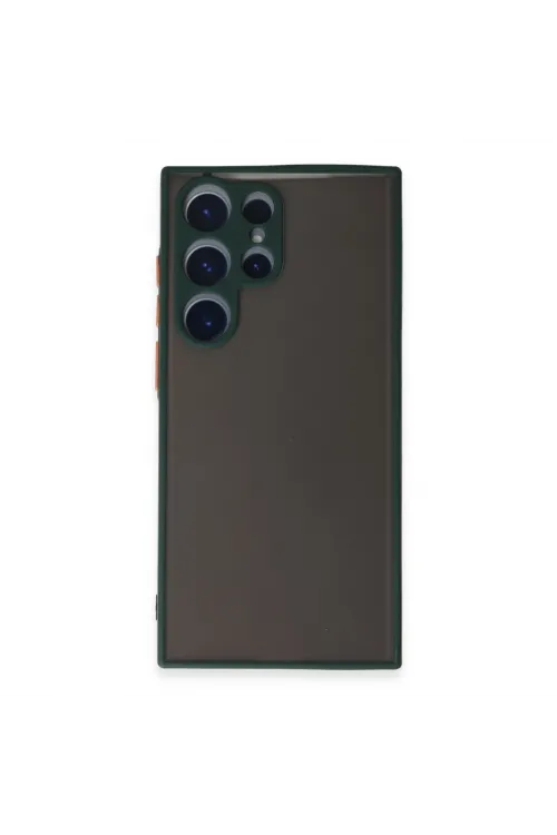 Samsung Galaxy S22 Ultra Kılıf Montreal Silikon Kapak - Yeşil