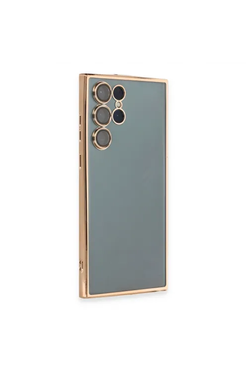 Samsung Galaxy S22 Ultra Kılıf Razer Lensli Silikon - Gold