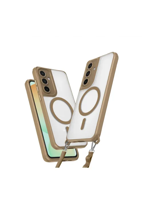Samsung Galaxy S23 Fe Kılıf Enka Magsafe Silikon Kılıf - Desert