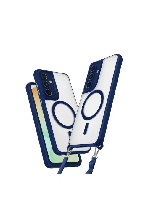 Samsung Galaxy S23 Fe Kılıf Enka Magsafe Silikon Kılıf - Lacivert