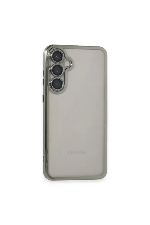 Samsung Galaxy S23 Fe Kılıf Razer Lensli Silikon - Gümüş