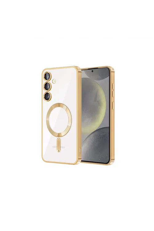 Samsung Galaxy S23 Kılıf Kross Magneticsafe Kapak - Gold