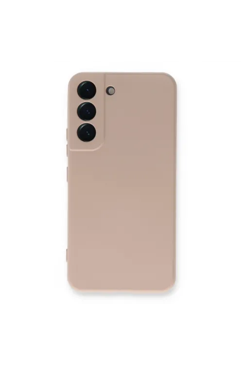 Samsung Galaxy S23 Kılıf Nano İçi Kadife Silikon - Pudra