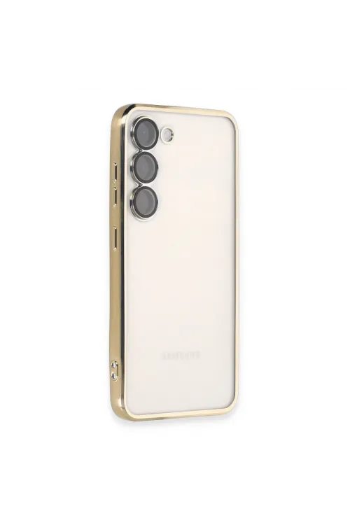 Samsung Galaxy S23 Plus Kılıf Razer Lensli Silikon - Gold