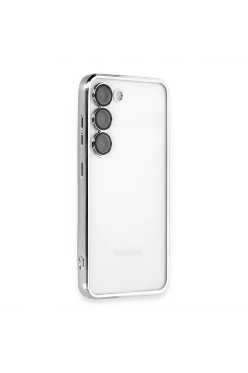 Samsung Galaxy S23 Plus Kılıf Razer Lensli Silikon - Gümüş