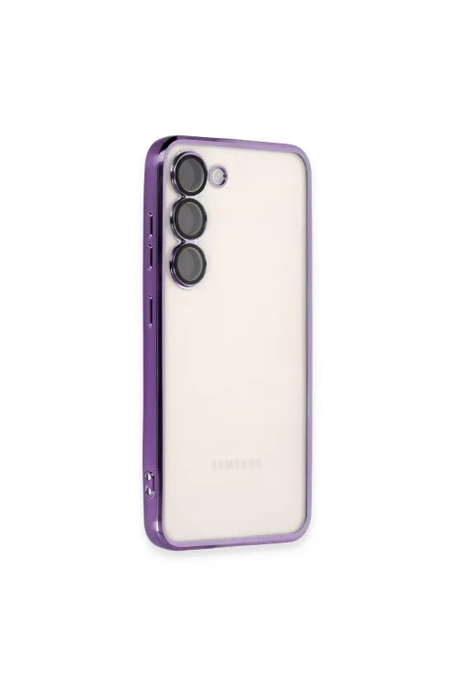 Samsung Galaxy S23 Plus Kılıf Razer Lensli Silikon - Mor