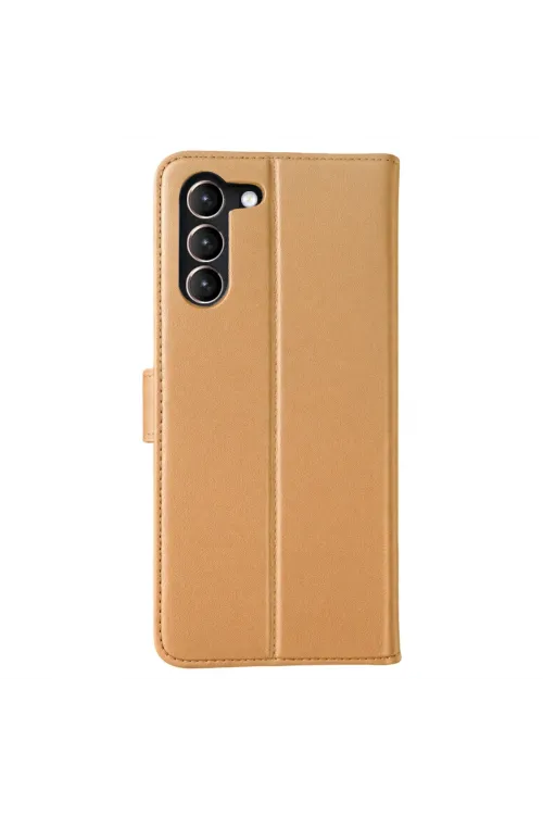 Samsung Galaxy S23 Plus Trend S Plus Kapaklı Kılıf - Gold
