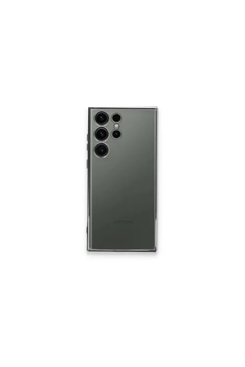 Samsung Galaxy S23 Ultra Kılıf Razer Lensli Silikon - Gümüş