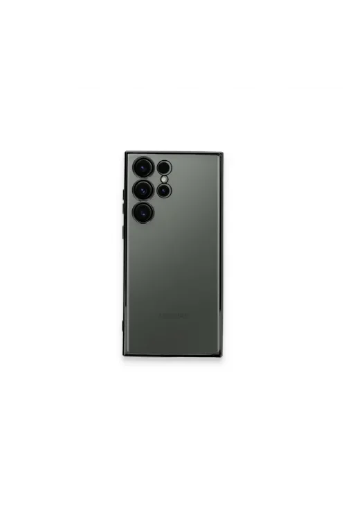 Samsung Galaxy S23 Ultra Kılıf Razer Lensli Silikon - Siyah