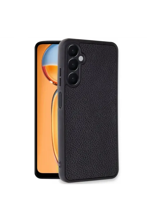 Samsung Galaxy S24 Fe Kılıf Aras Deri Kapak - Siyah