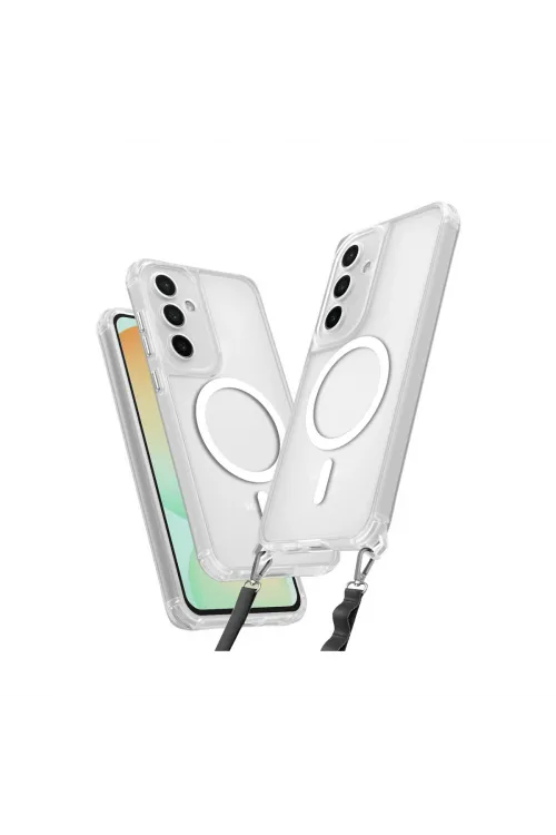 Samsung Galaxy S24 Fe Kılıf Enka Magsafe Silikon Kılıf - Şeffaf