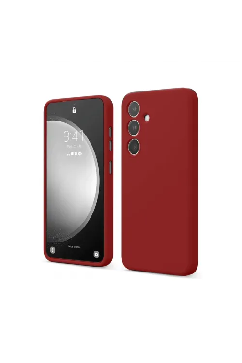 Samsung Galaxy S24 Fe Kılıf First Silikon - Kırmızı
