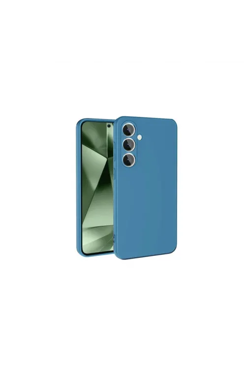 Samsung Galaxy S24 Fe Kılıf Nano İçi Kadife Silikon - Mavi