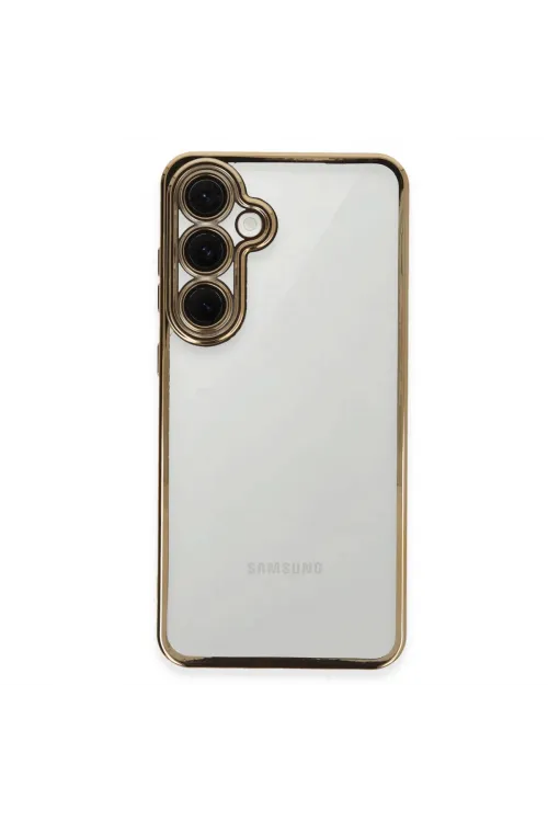 Samsung Galaxy S24 Fe Kılıf Razer Lensli Silikon - Gold