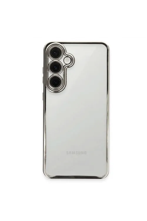 Samsung Galaxy S24 Fe Kılıf Razer Lensli Silikon - Gümüş