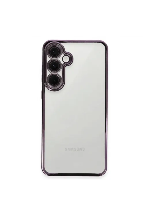Samsung Galaxy S24 Fe Kılıf Razer Lensli Silikon - Mor