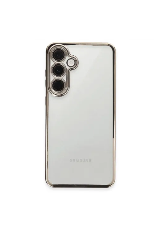 Samsung Galaxy S24 Fe Kılıf Razer Lensli Silikon - Titanyum Gri