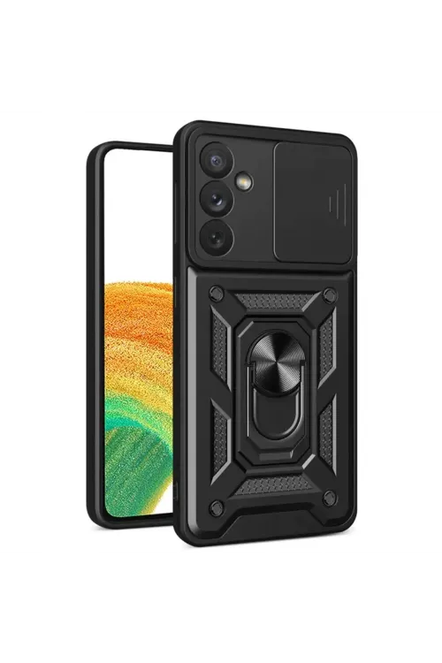 Samsung Galaxy S24 Fe Pars Lens Yüzüklü Silikon - Siyah